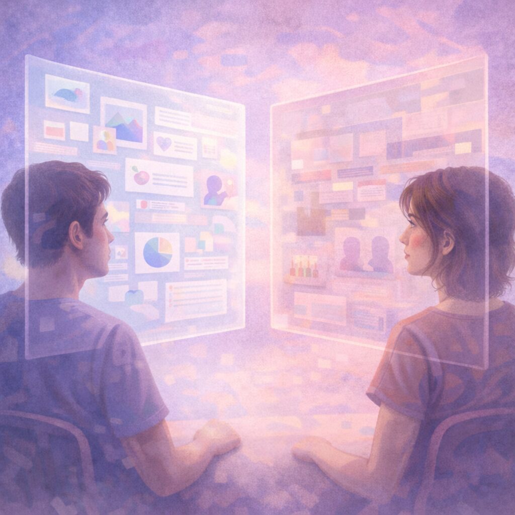 Estudiantes debatiendo en español sobre identidad digital, redes sociales y primeras impresiones online